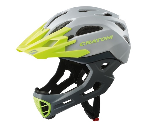 [2015059110] CASCO CRATONI C-MANIAC (52-56) GRIGIO / LIME OPACO